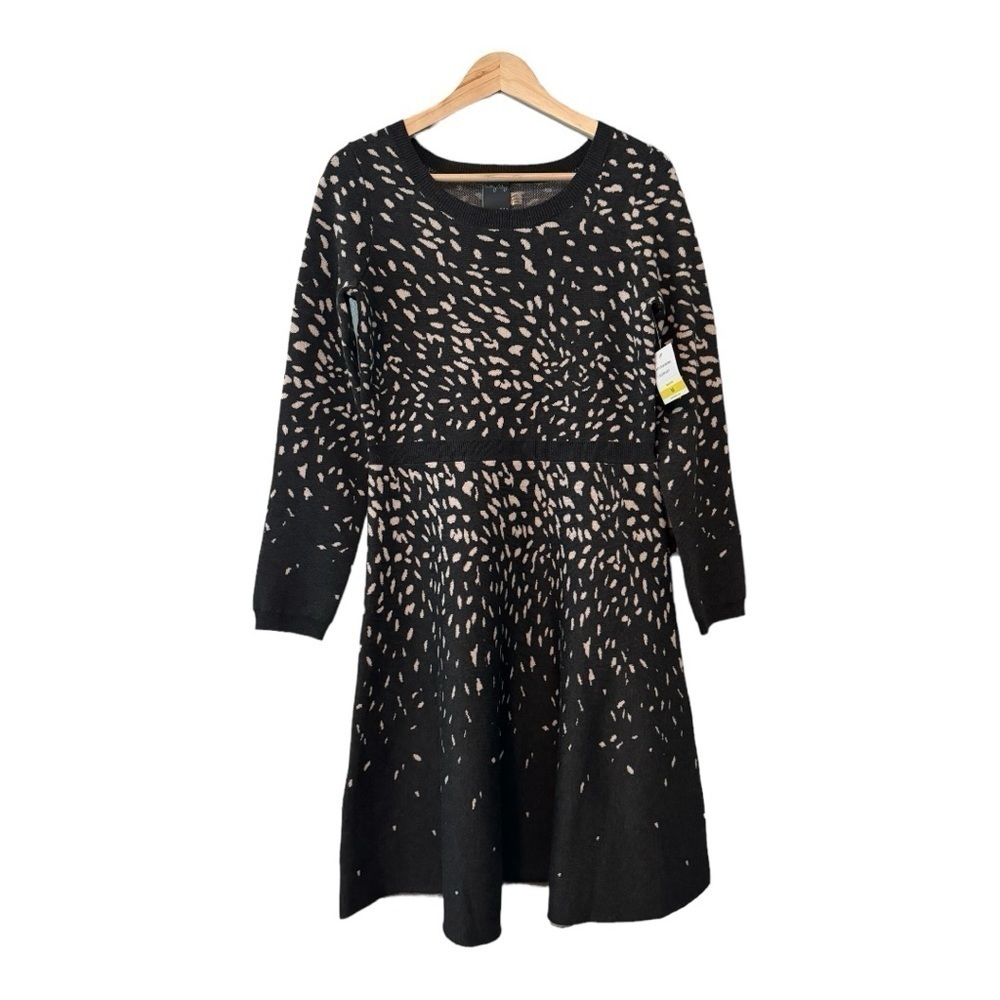 NWT Gabby Skye Fleck Sweater Dress, Charcoal Grey, Size M